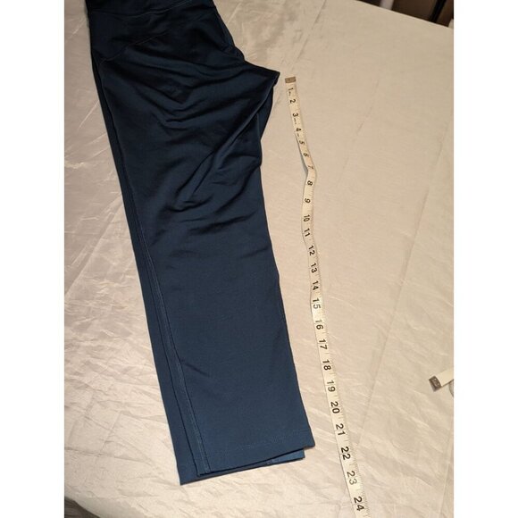 Nike Dri Fit Women Size Medium Blue Cropped Capri Leggings Nike Running - Picture 15 of 16